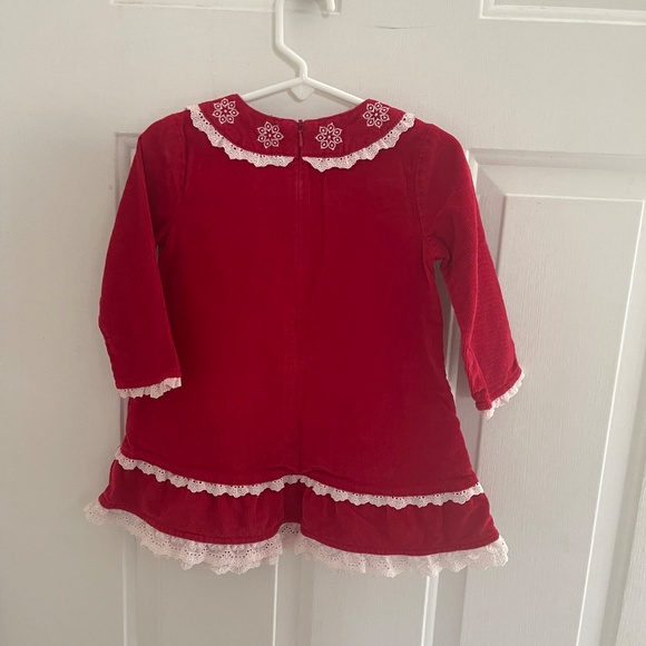 Hanna Andersson Corduroy Red Dress Snow Flake 100 - Picture 12 of 12